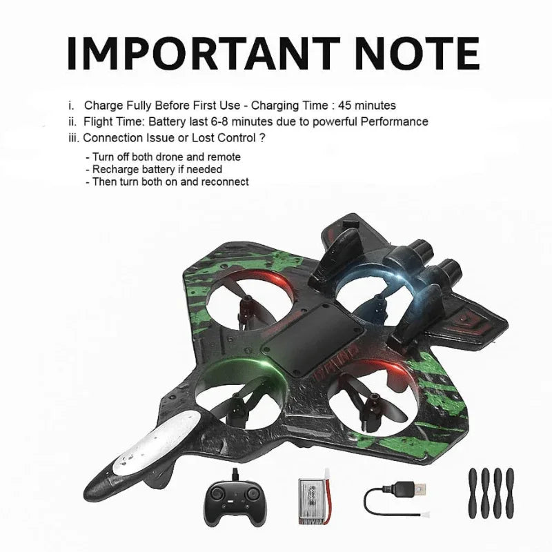 Fighter Plane RC Plane 2.4GHz Remote Control Jet - Yalla Deals