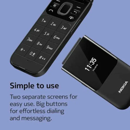 Nokia 2720 Flip 4G Dual SIM Mobile Phone with 1500mAh Battery - Yalla Deals